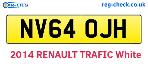 NV64OJH are the vehicle registration plates.
