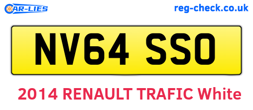 NV64SSO are the vehicle registration plates.