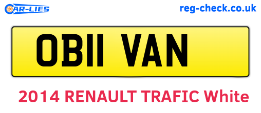 OB11VAN are the vehicle registration plates.