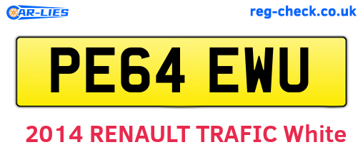 PE64EWU are the vehicle registration plates.
