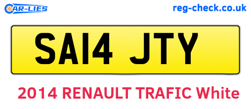 SA14JTY are the vehicle registration plates.