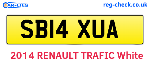 SB14XUA are the vehicle registration plates.