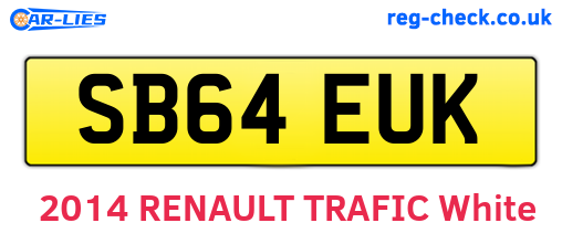 SB64EUK are the vehicle registration plates.