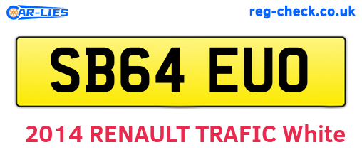 SB64EUO are the vehicle registration plates.