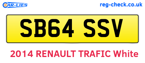 SB64SSV are the vehicle registration plates.
