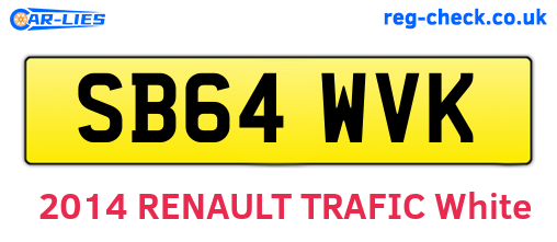 SB64WVK are the vehicle registration plates.