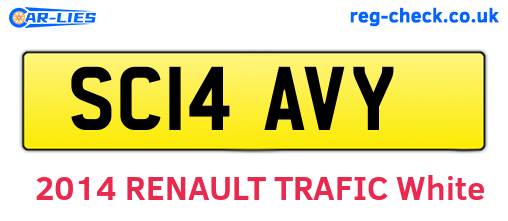 SC14AVY are the vehicle registration plates.