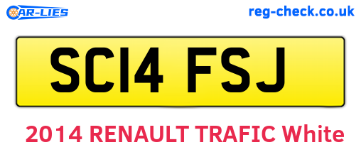 SC14FSJ are the vehicle registration plates.