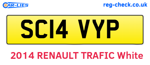 SC14VYP are the vehicle registration plates.