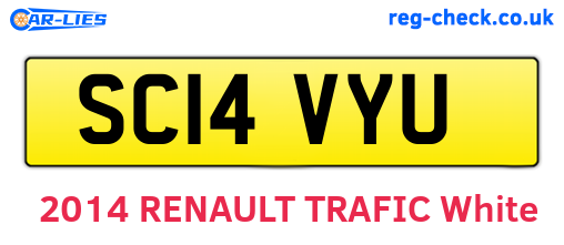 SC14VYU are the vehicle registration plates.
