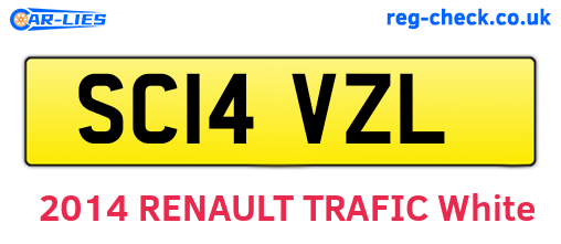 SC14VZL are the vehicle registration plates.