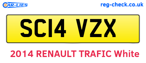 SC14VZX are the vehicle registration plates.
