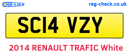 SC14VZY are the vehicle registration plates.
