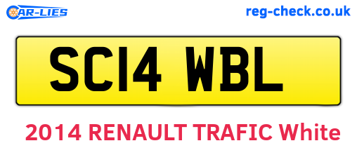 SC14WBL are the vehicle registration plates.