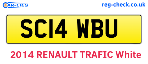 SC14WBU are the vehicle registration plates.