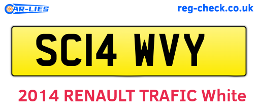 SC14WVY are the vehicle registration plates.