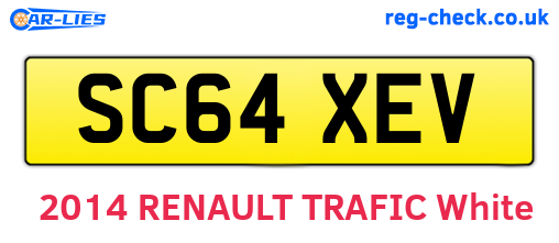 SC64XEV are the vehicle registration plates.