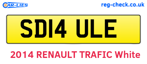 SD14ULE are the vehicle registration plates.