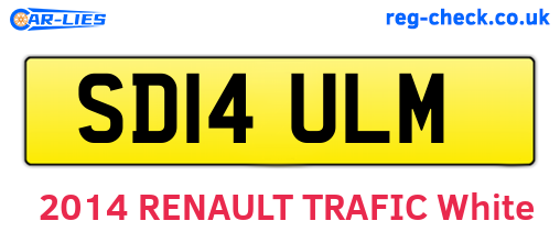 SD14ULM are the vehicle registration plates.