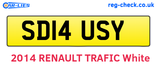 SD14USY are the vehicle registration plates.