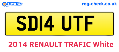 SD14UTF are the vehicle registration plates.