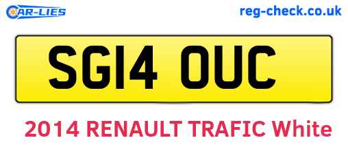 SG14OUC are the vehicle registration plates.