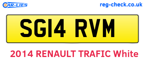 SG14RVM are the vehicle registration plates.