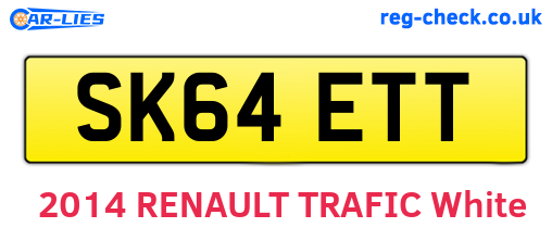 SK64ETT are the vehicle registration plates.