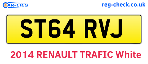 ST64RVJ are the vehicle registration plates.