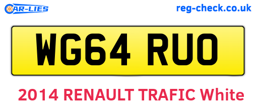 WG64RUO are the vehicle registration plates.