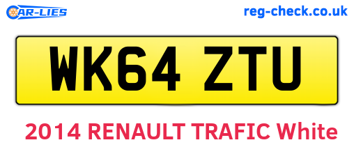 WK64ZTU are the vehicle registration plates.