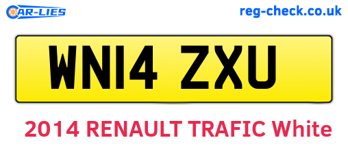 WN14ZXU are the vehicle registration plates.
