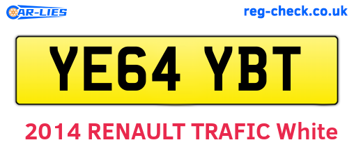 YE64YBT are the vehicle registration plates.