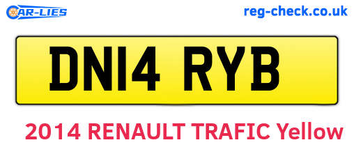 DN14RYB are the vehicle registration plates.