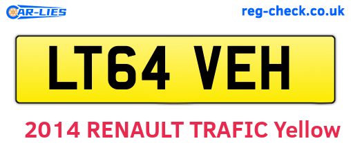 LT64VEH are the vehicle registration plates.