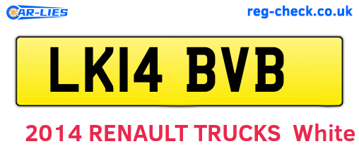 LK14BVB are the vehicle registration plates.