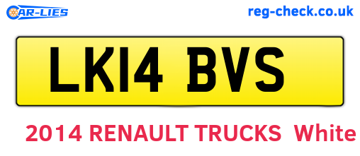 LK14BVS are the vehicle registration plates.
