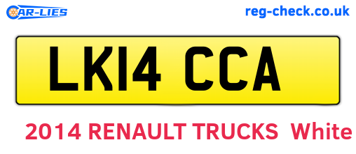 LK14CCA are the vehicle registration plates.