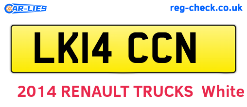 LK14CCN are the vehicle registration plates.