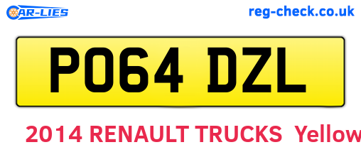 PO64DZL are the vehicle registration plates.