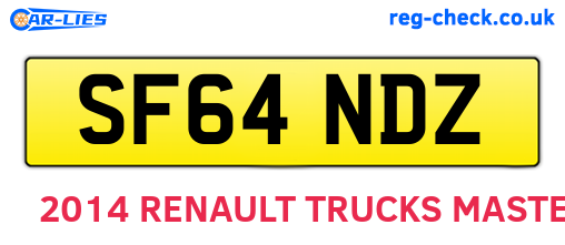 SF64NDZ are the vehicle registration plates.