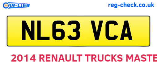 NL63VCA are the vehicle registration plates.
