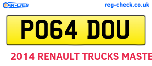 PO64DOU are the vehicle registration plates.