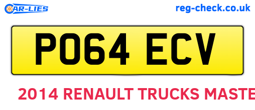 PO64ECV are the vehicle registration plates.