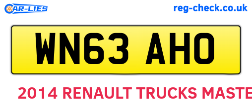 WN63AHO are the vehicle registration plates.