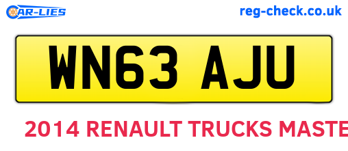 WN63AJU are the vehicle registration plates.