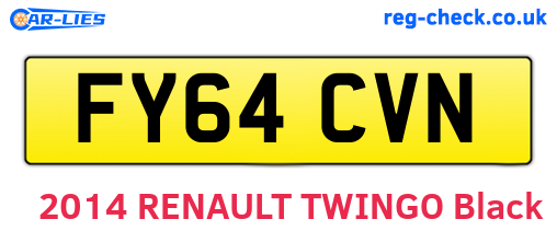 FY64CVN are the vehicle registration plates.
