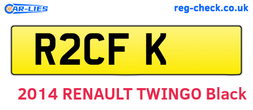 R2CFK are the vehicle registration plates.