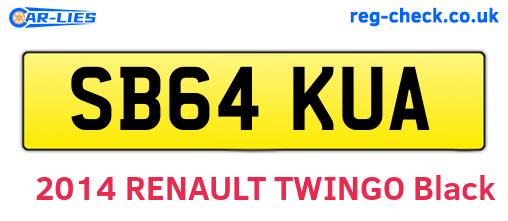 SB64KUA are the vehicle registration plates.