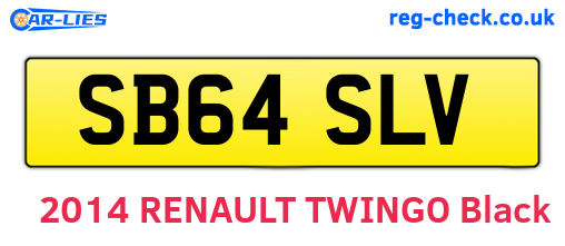 SB64SLV are the vehicle registration plates.